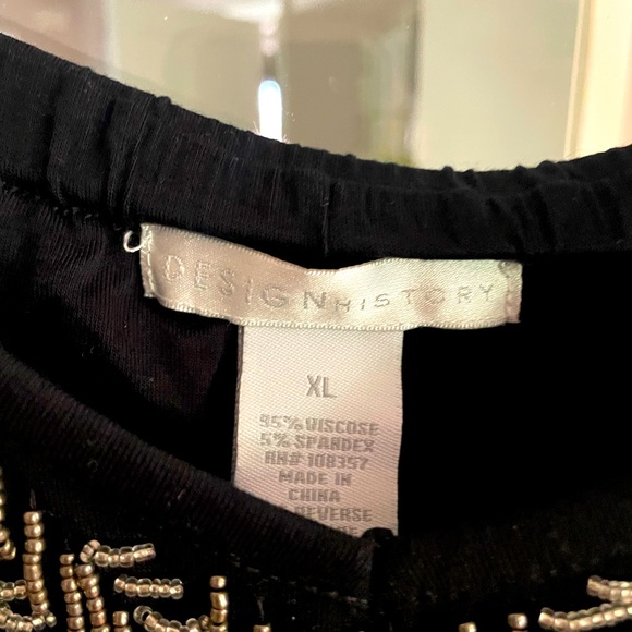 Long black beaded maxi dress. Spaghetti straps. - Picture 4 of 5